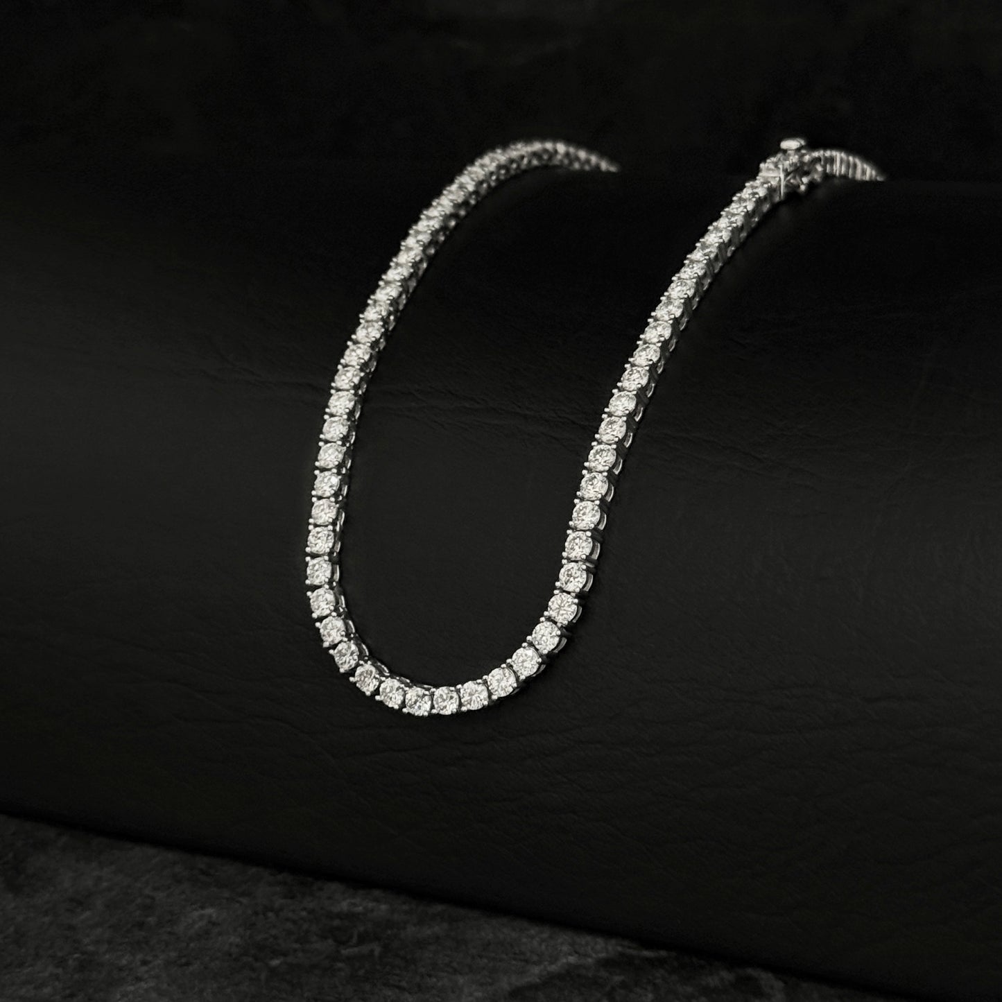 Cadena Tenis 3mm / Moissanitas / Plata 925