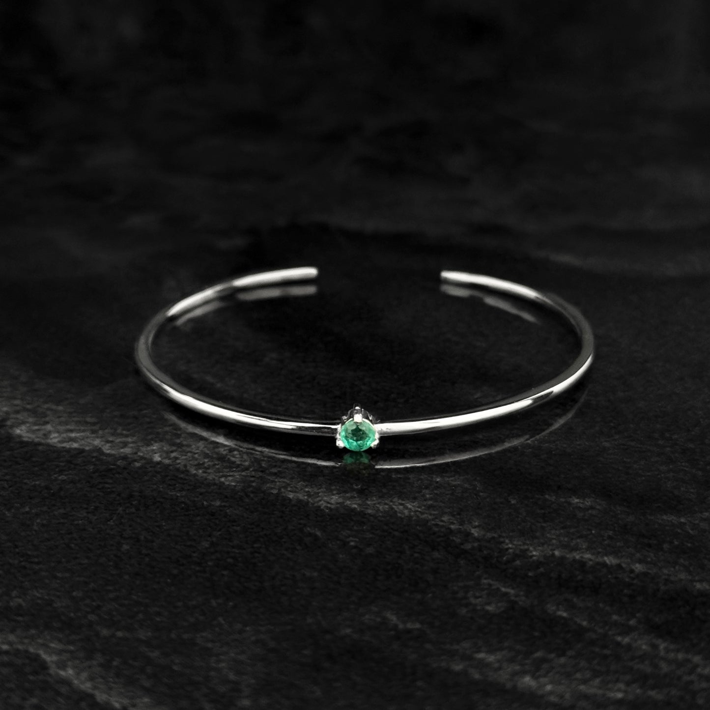 Brazalete Exclusivo / Esmeralda Colombiana / Plata 925