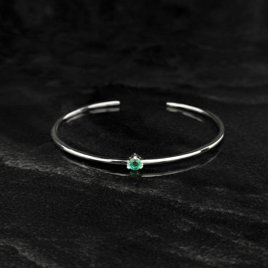 Brazalete Exclusivo / Esmeralda Colombiana / Plata 925