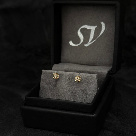 Topos de Lujo / Diamantes Café Fancy Certificados / Oro 18K