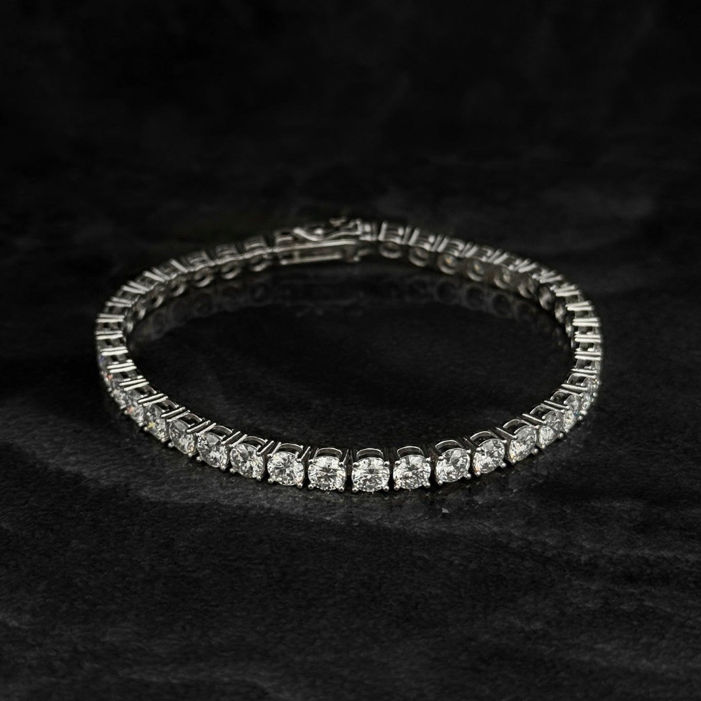 Pulsera Tenis 5mm / Full Moissanitas / Plata 925