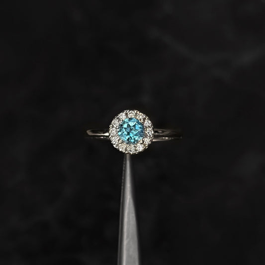 Anillo de Lujo #7 / Topacio Natural / Plata 925