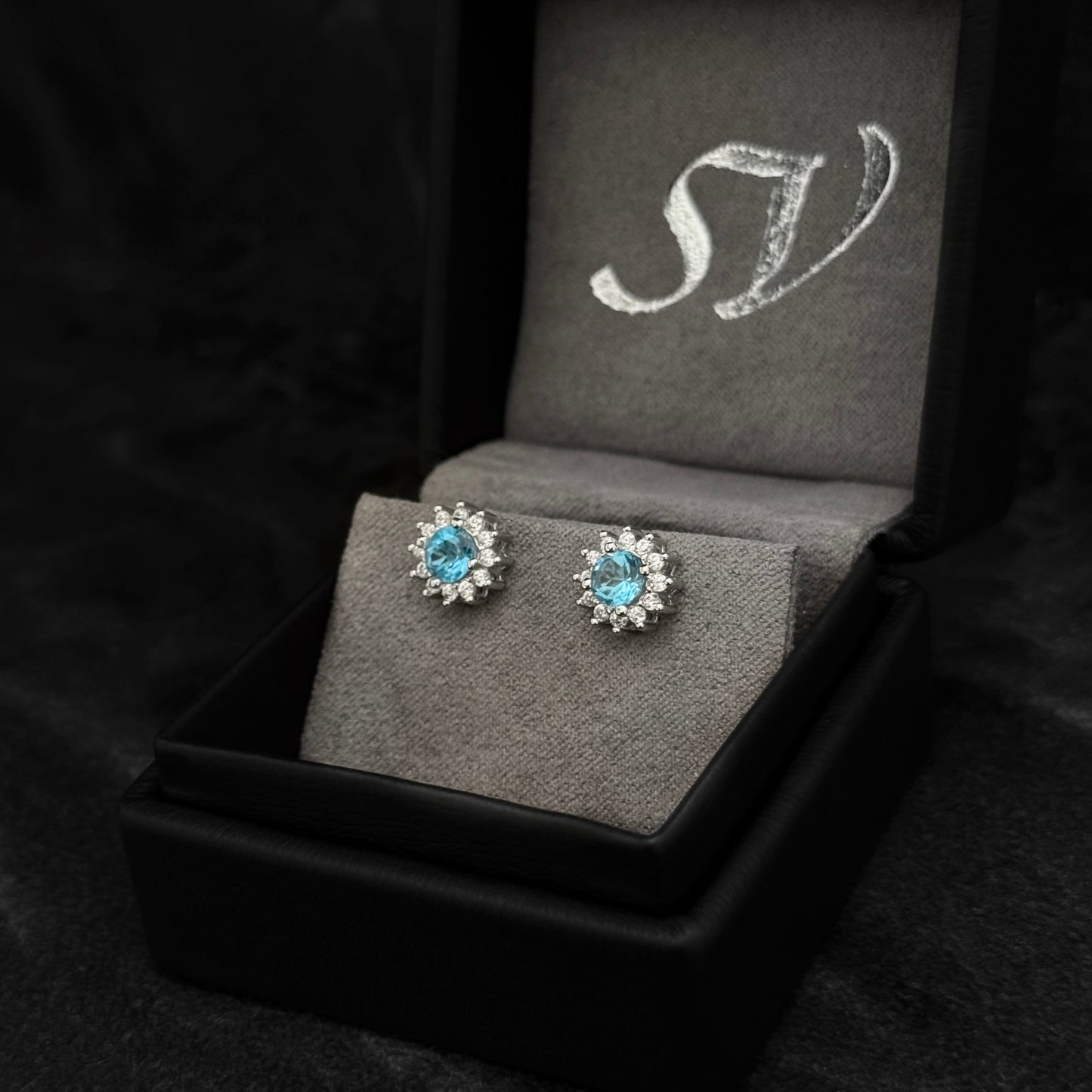 Topos Exclusivos / Topacios Swiss Blue / Plata 925