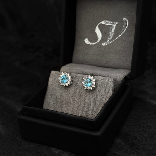 Topos Exclusivos / Topacios Swiss Blue / Plata 925