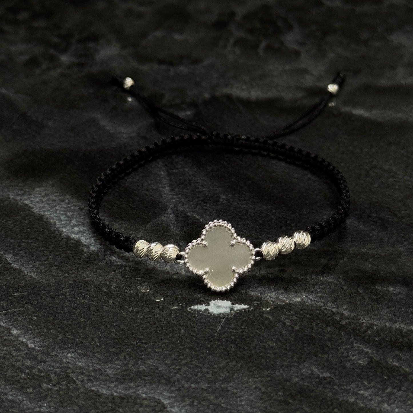 Pulsera Lucky Clover / White / Plata 925