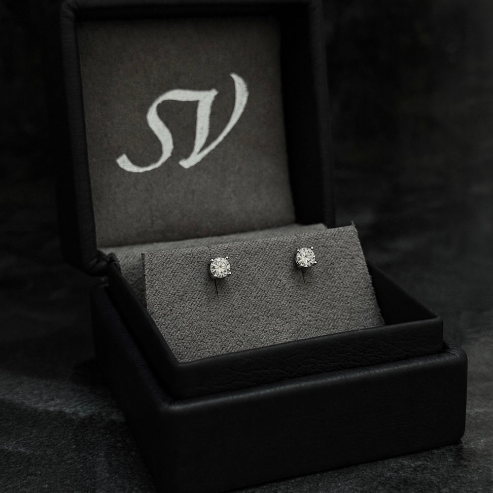 Exclusive Polka Dots / Lab Moissanites / 925 Silver