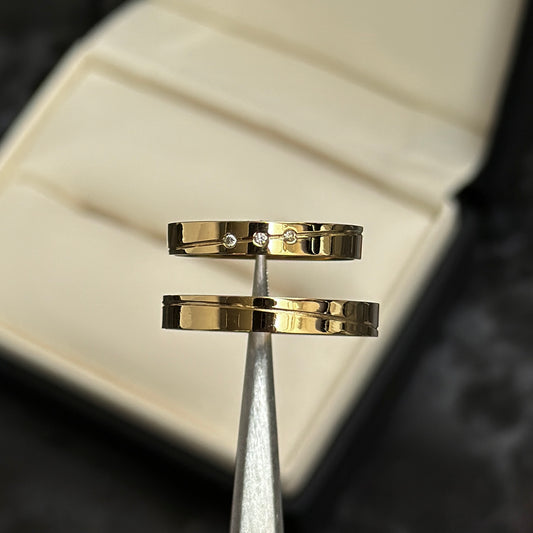 Argollas de Matrimonio / Diamantes Naturales / Oro 18K