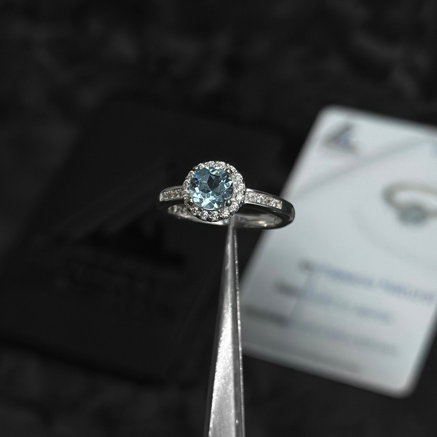 Anillo de Lujo #6 / Topacio Natural / Plata 925