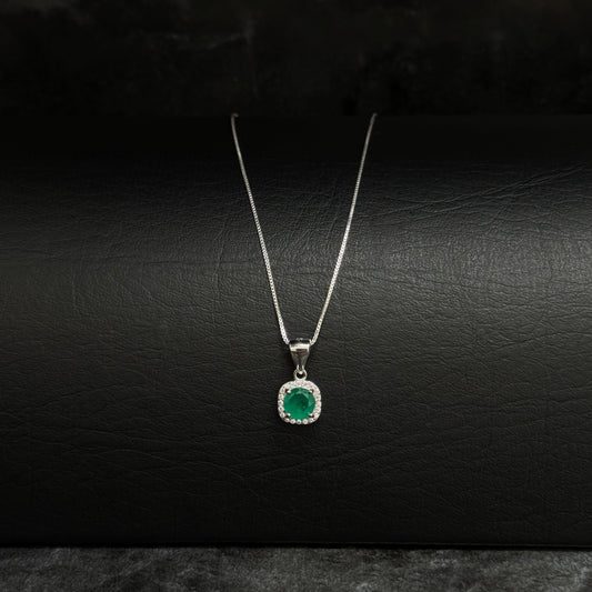 Cadena Veneciana / Dije Esmeralda / Plata 925