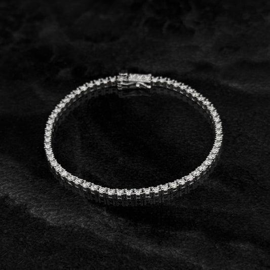 Pulsera Tenis 2mm / Full Moissanitas / Plata 925