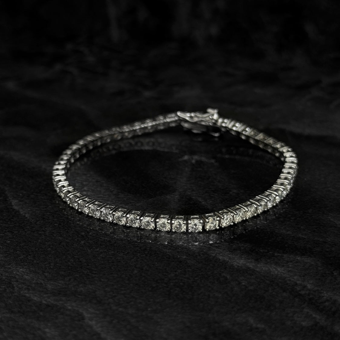3mm Tennis Bracelet / Moissanites / 925 Silver