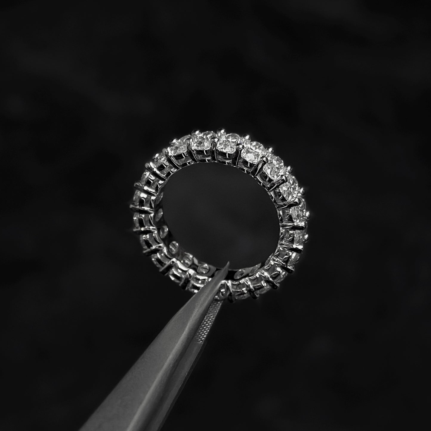 Anillo Sin Fin / Oval Cut / Moissanitas / Bajo Fabricación / Plata 925