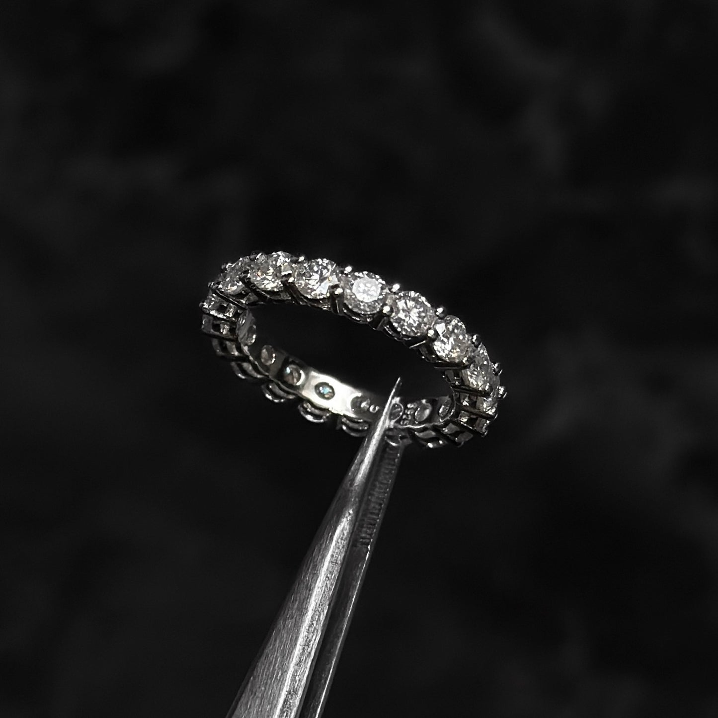 Anillo Sin Fin / Round Cut / Moissanitas Lab / Plata 925