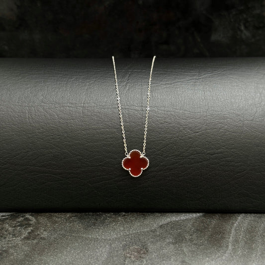 Cadena Lucky Clover Red / Plata 925