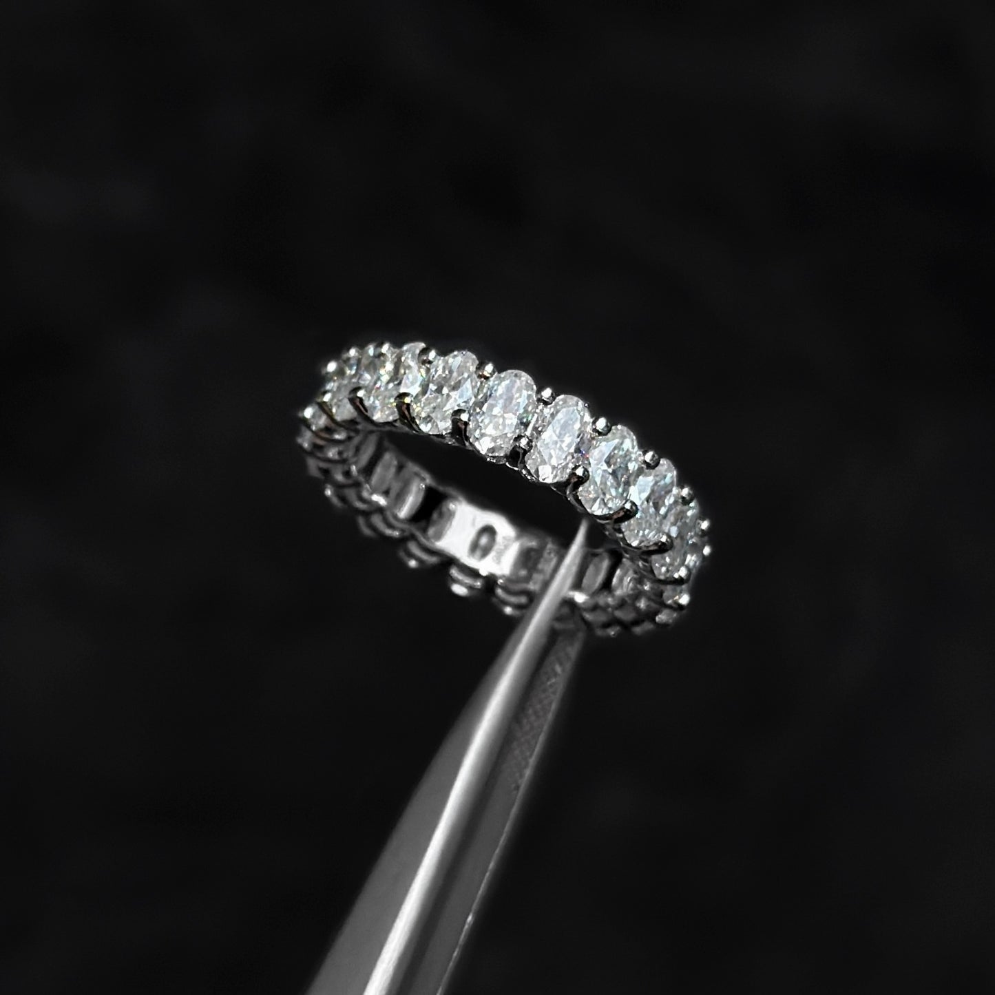 Anillo Sin Fin / Oval Cut / Moissanitas / Bajo Fabricación / Plata 925