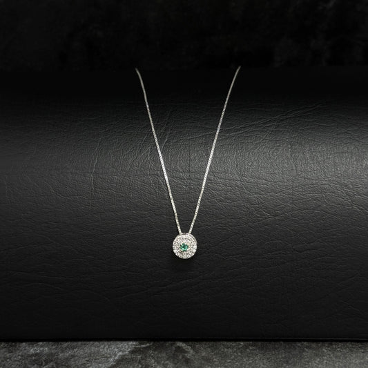 Cadena Veneciana / Dije Esmeralda / Plata 925