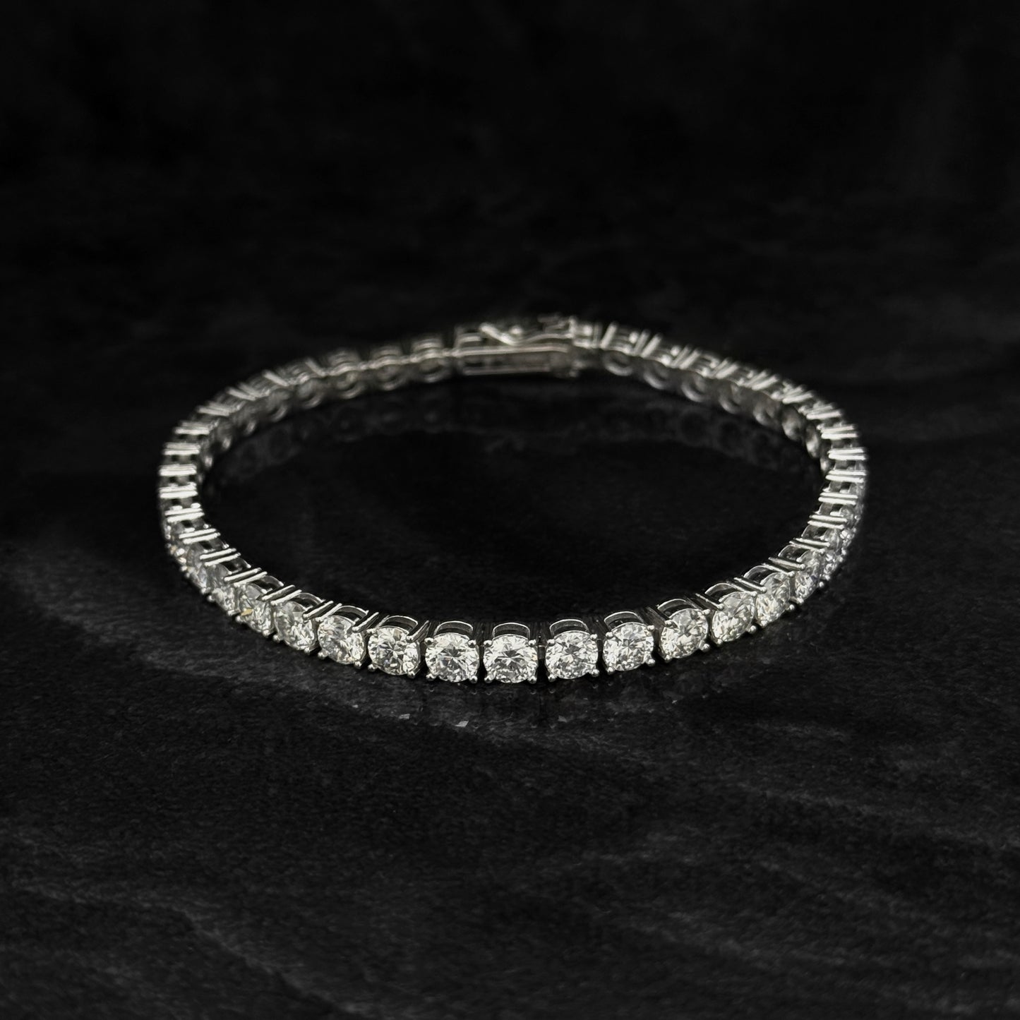 Pulsera Tenis 5mm / Full Moissanitas / Plata 925