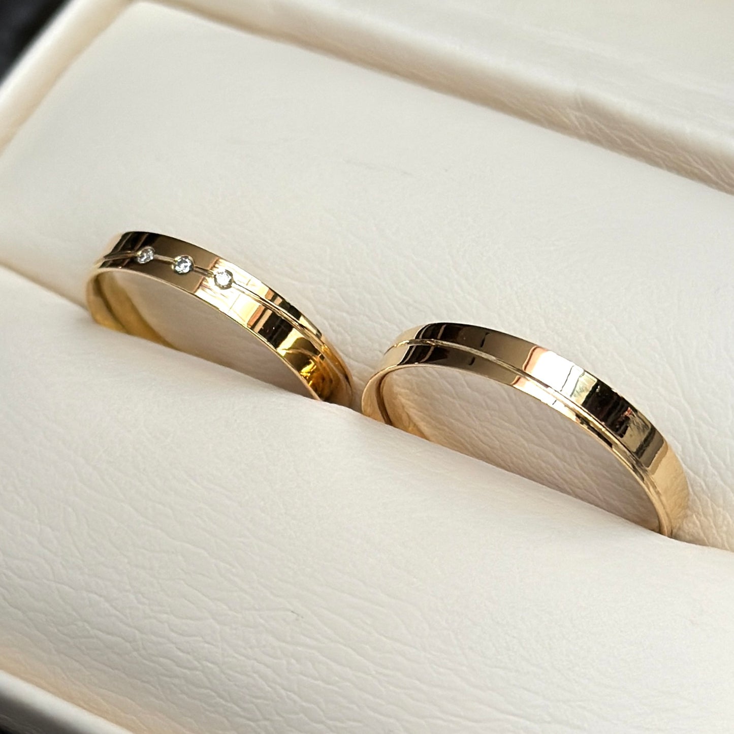 Argollas de Matrimonio / Diamantes Naturales / Oro 18K