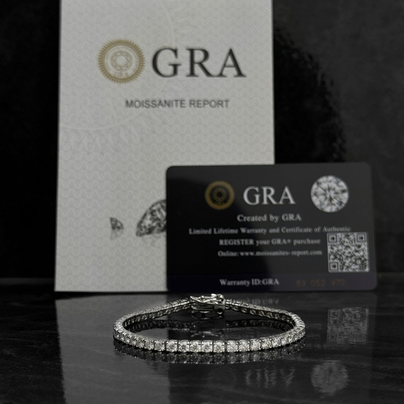 3mm Tennis Bracelet / Moissanites / 925 Silver
