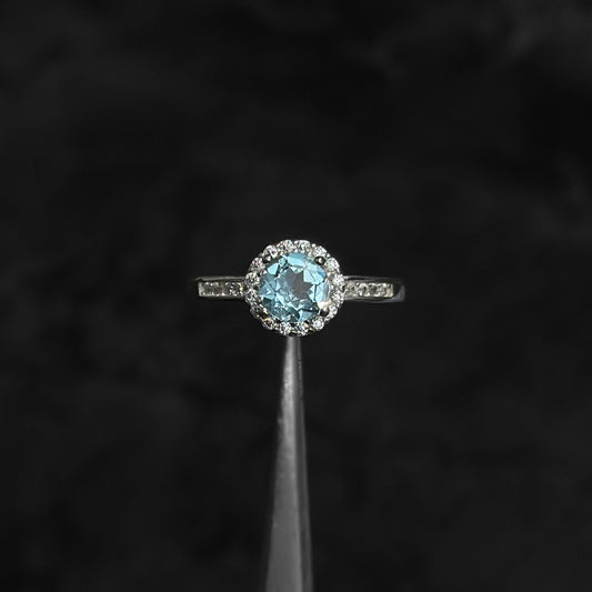 Anillo de Lujo #6 / Topacio Natural / Plata 925