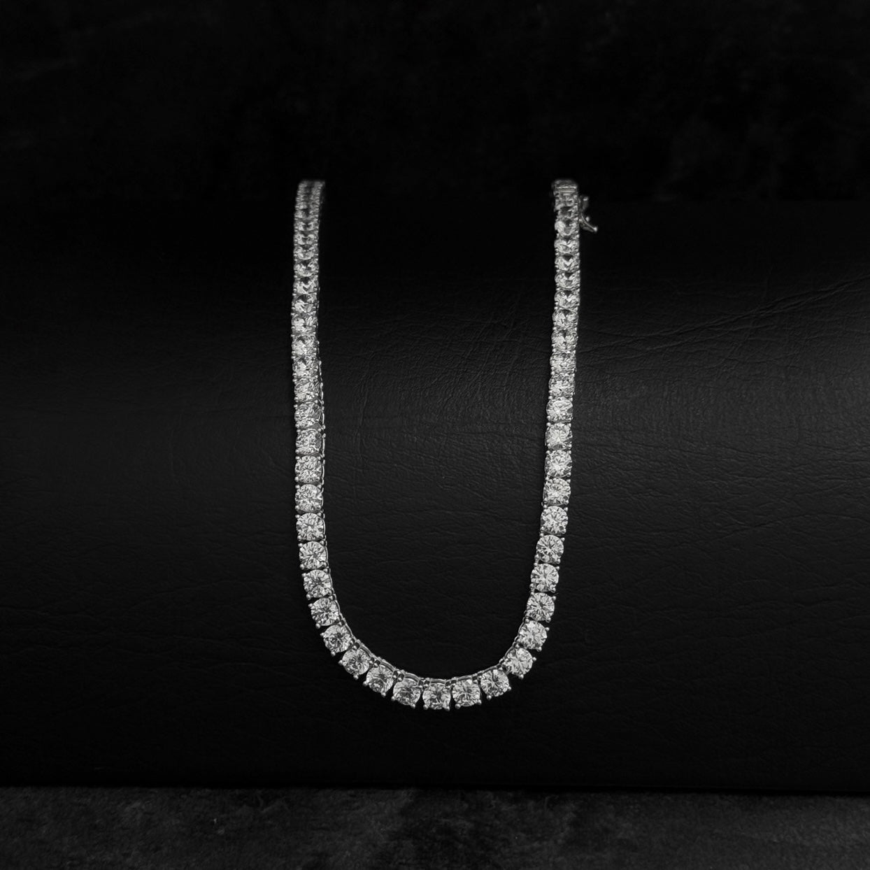 Tennis Chain 4mm / Lab Zircons / 925 Silver