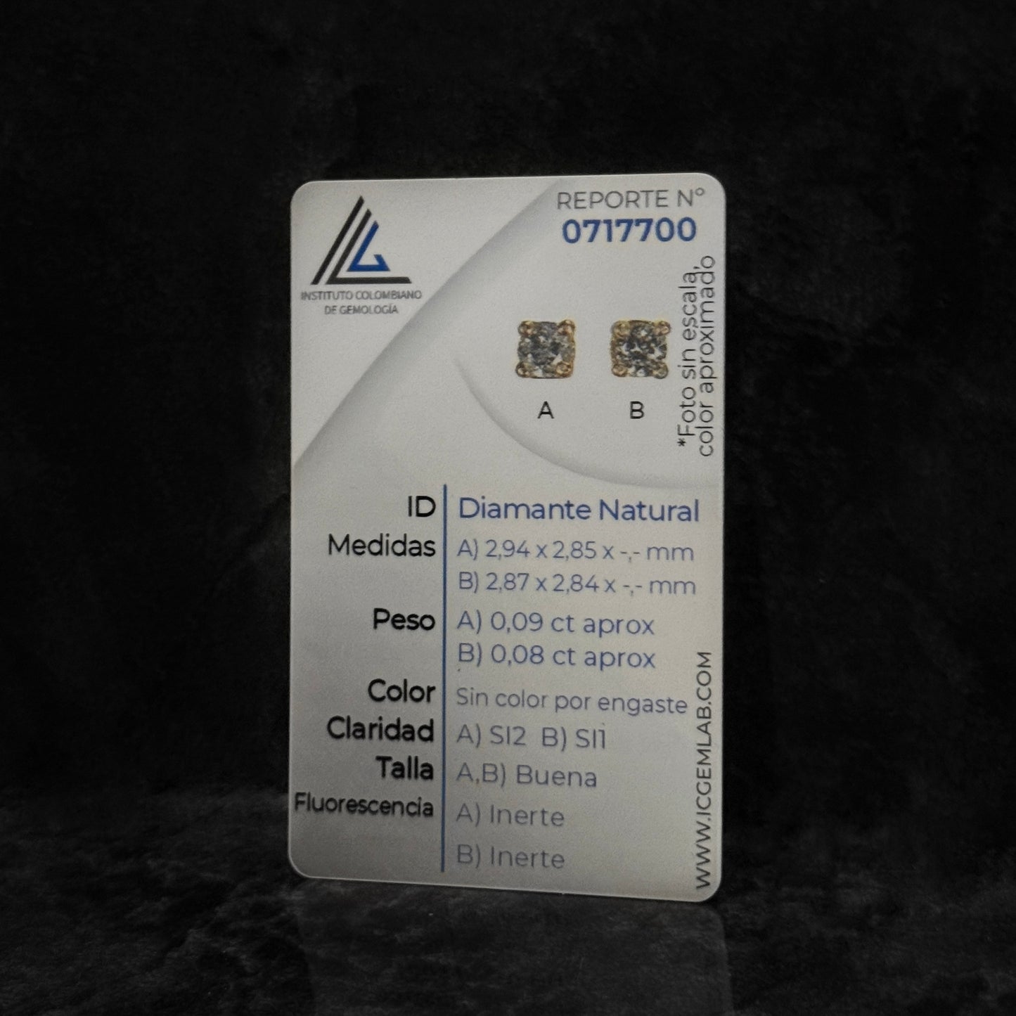 Topos de Lujo / Diamantes Blancos Certificados / Oro 18K