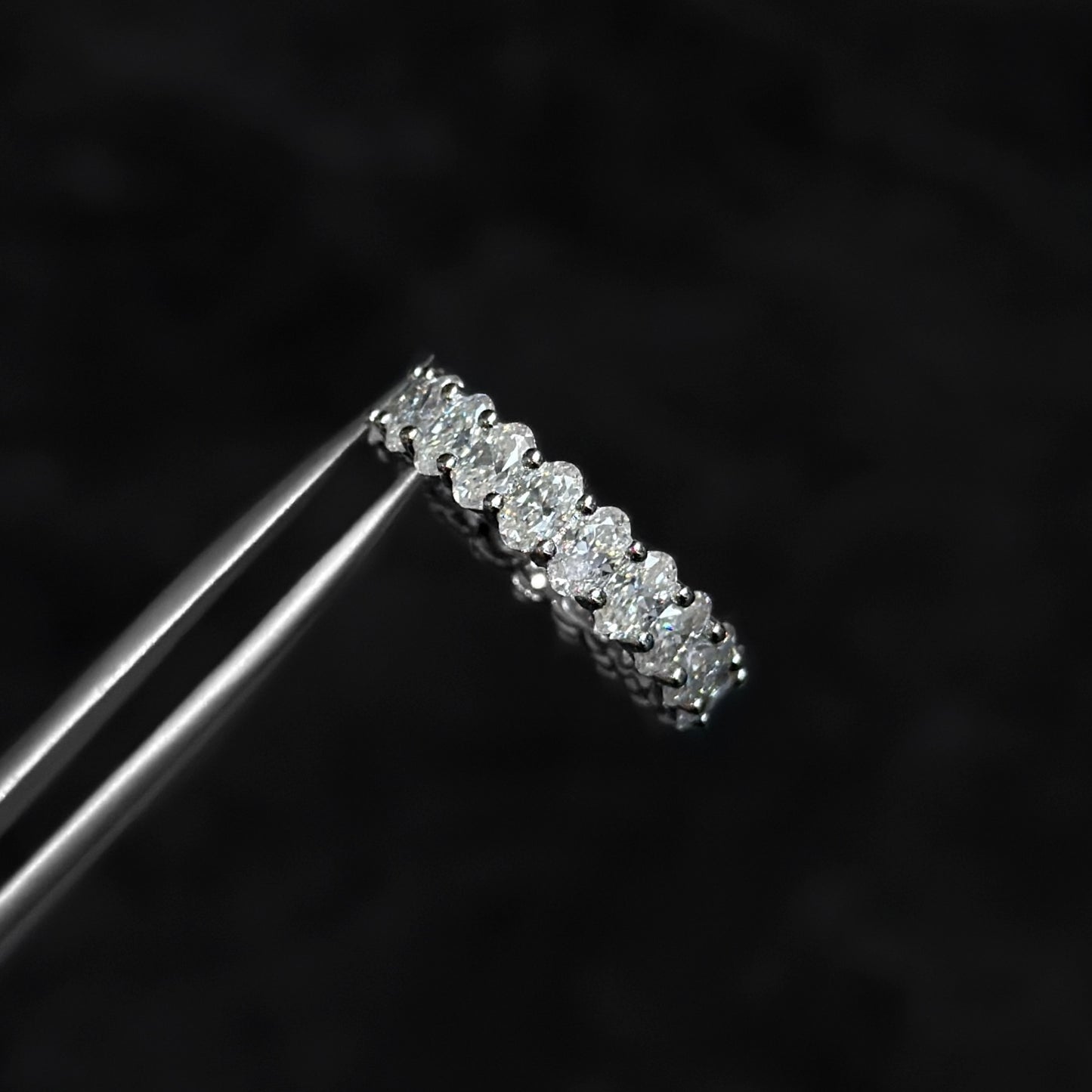 Anillo Sin Fin / Oval Cut / Moissanitas / Bajo Fabricación / Plata 925