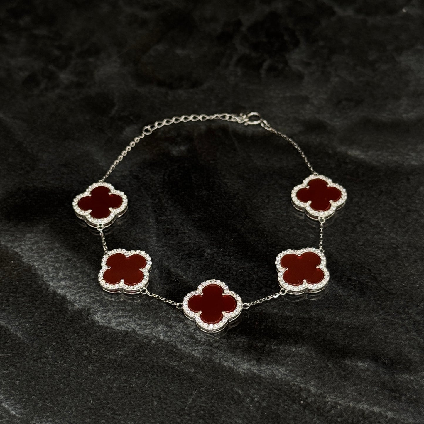 Pulso Lucky Clover / Exclusivo Red / Plata 925