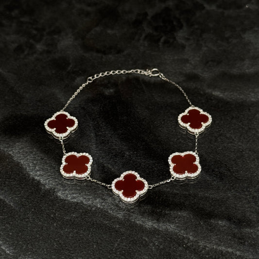 Pulso Lucky Clover / Exclusivo Red / Plata 925