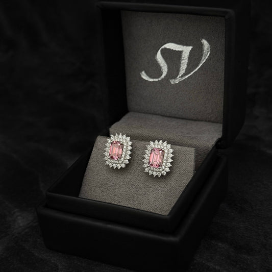 Topos Exclusivos / Moissanitas Lab Pink  / Plata 925