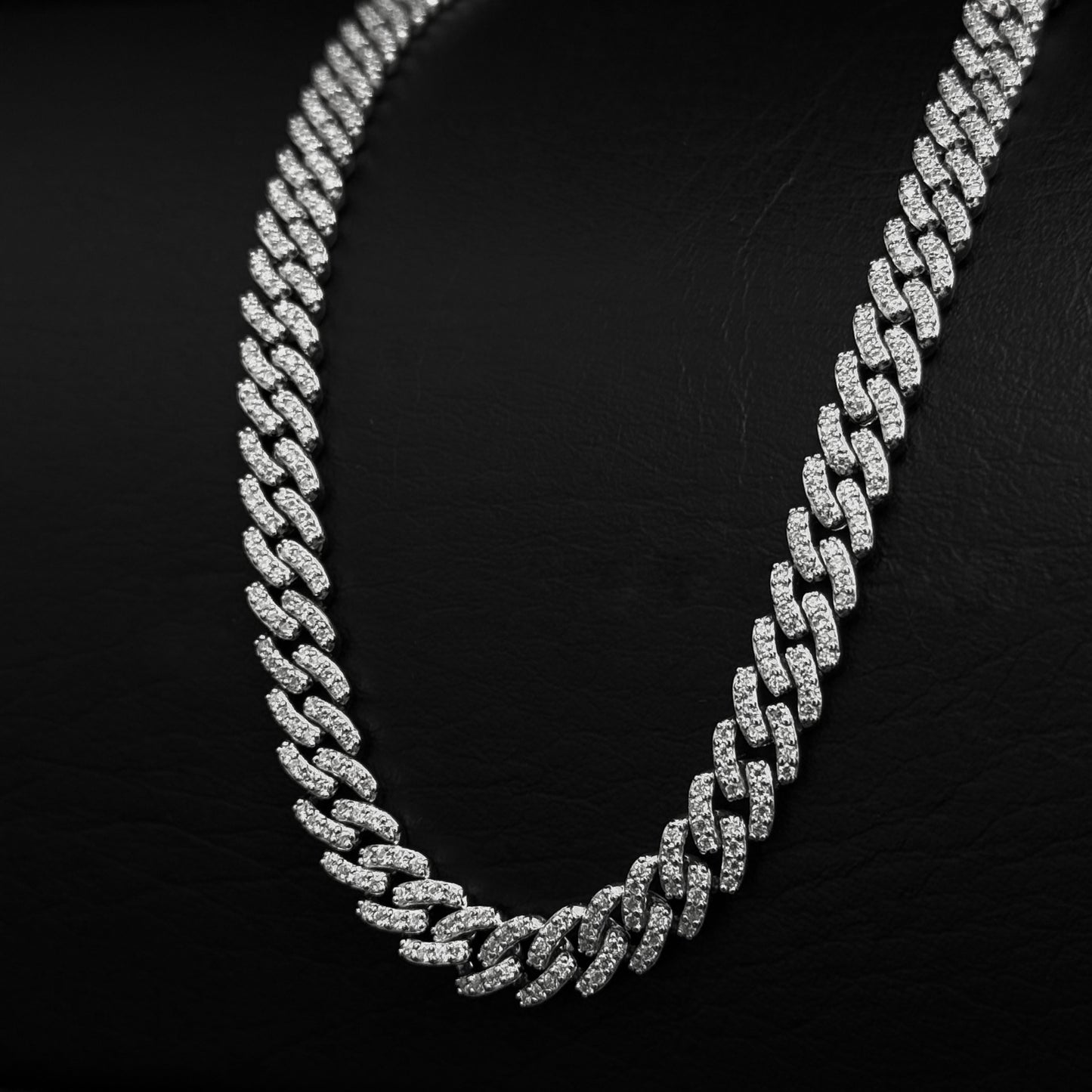 Cadena Cubana Exclusiva 6mm / Moissanitas Lab / Plata 925